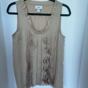 Ann Taylor Loft, size m, sleeveless blouse, colour taupe